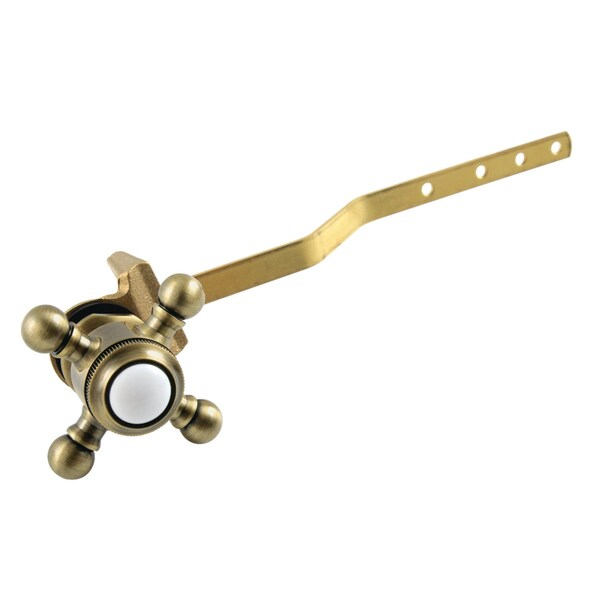 Front Mount Toilet Tank Lever, Antique Brass